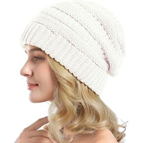 Winter Hats for Women, Soft Knit Thermal Fleece Warm Winter Beanies for Men,Skull Cap for Cold Weather Outdoor in Saudi Arabia