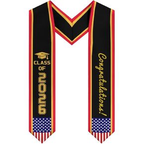 National Flag Graduation Stole Sash Patriotic Graduation Stole Honor Sash Scarf for 72" Long Unisex in Saudi Arabia