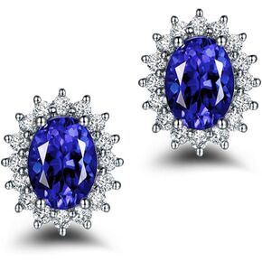 2.5 Carat Natural Tanzanite earrings in 14K Real Gold Gift for Women in Saudi Arabia