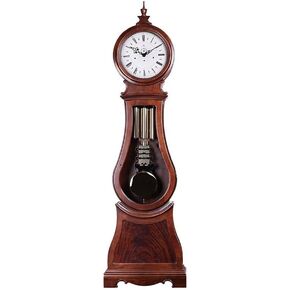 Grandfather Clocks Wood Frame Grandfather Clock Contemporary in Reddish Brown Standing Floor Clocks in Saudi Arabia