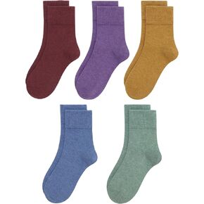 SERISIMPLE Womens Mini Crew Socks Thin Seamless Viscose Bamboo Cotton Soft Cozy Casual Cute Above Ankle 3/5 Pairs in Saudi Arabia