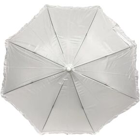 Mardi Gras Spot White Umbrella with Ruffle 17.75" (Each) in Saudi Arabia