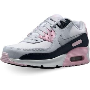 Nike Air Max 90 LTR Big Kids’ Shoes (White/Pink Foam/Armory Navy/Wolf Grey) in Kuwait