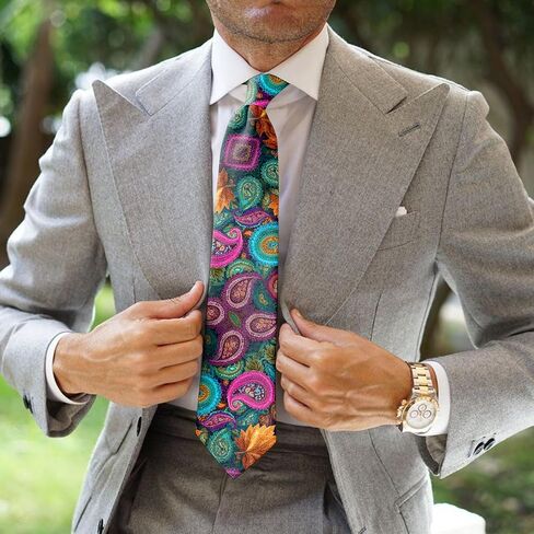 Ties for Men Necktie Cotton Printed Floral Ties Formal Classic Neck Tie for Wedding Dating Leisure Party Women Girls in Saudi Arabia