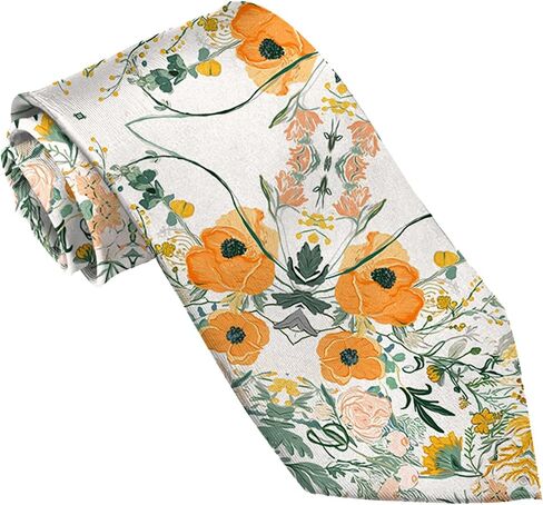Ties for Men Necktie Cotton Printed Floral Ties Formal Classic Neck Tie for Wedding Dating Leisure Party Women Girls in Saudi Arabia