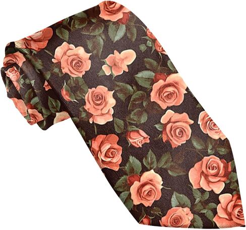 Ties for Men Necktie Cotton Printed Floral Ties Formal Classic Neck Tie for Wedding Dating Leisure Party Women Girls in Saudi Arabia