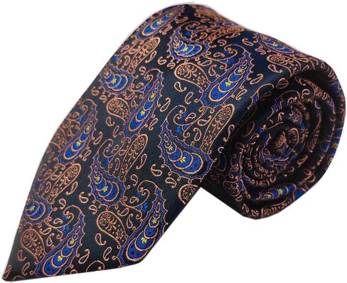 3.15"/8cm Mens Cashew Floral Paisley Printed Tie, Jacquard Polyester Luxury Necktie for Men Wedding Formal Business in Saudi Arabia