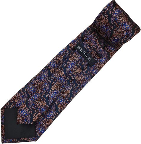3.15"/8cm Mens Cashew Floral Paisley Printed Tie, Jacquard Polyester Luxury Necktie for Men Wedding Formal Business in Saudi Arabia