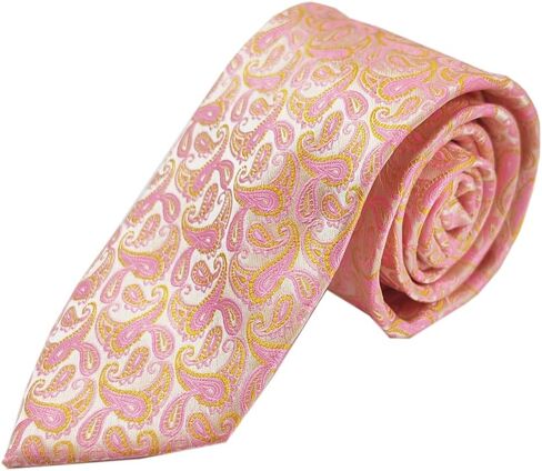 3.15"/8cm Mens Cashew Floral Paisley Printed Tie, Jacquard Polyester Luxury Necktie for Men Wedding Formal Business in Saudi Arabia