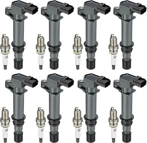 Set of 8 Ignition Coil Pack UF270 and Iridium Spark Plugs 4503 Compatible with Dodge Dakota Durango Ram 1500 Jeep Commander Grand Cherokee Chrysler Aspen Mitsubishi Raider 3.7L 4.7L V6 V8 in Kuwait