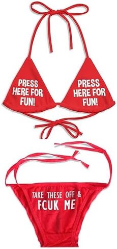 exciting Lives Babydoll Lingerie Set Strap Bodysuit Bra Panty Lingerie Set - Gift for Anniversary, Christmas Day, Dating, for Girlfriend, Wife, Bride-to-be, Newlyweds Red in Saudi Arabia