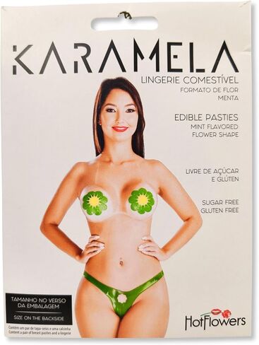 HOT FLOWERS Karamela Edible Underwear for Women, Adult Novelty Candy Lingerie Set with Shaped Nipple Covers in Saudi Arabia