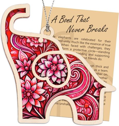 Elephant Gifts for Women, Gifts for Best Friend for Friends, Friendship Elephant Suncatcher Story Card, Meaningful Friendship Gifts for Women, Birthday Gift for Best Friends, Sisters in Saudi Arabia