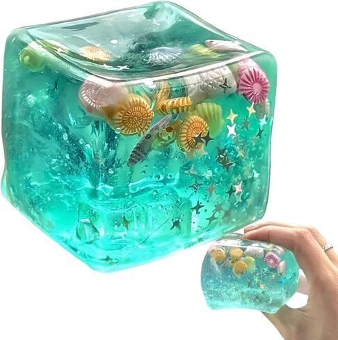 Seashell Squishies, Ice Cube Fidget, Sensory Stress Relief Tool for Focus and Anxiety, Office and Travel Sensory Tool, A Reliable Choice for Friends' Gifts in Saudi Arabia
