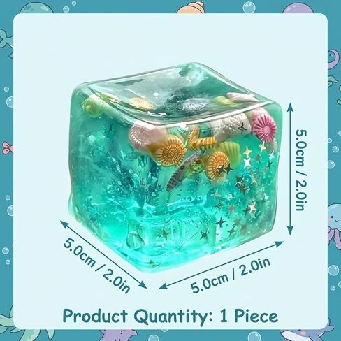 Seashell Squishies, Ice Cube Fidget, Sensory Stress Relief Tool for Focus and Anxiety, Office and Travel Sensory Tool, A Reliable Choice for Friends' Gifts in Saudi Arabia