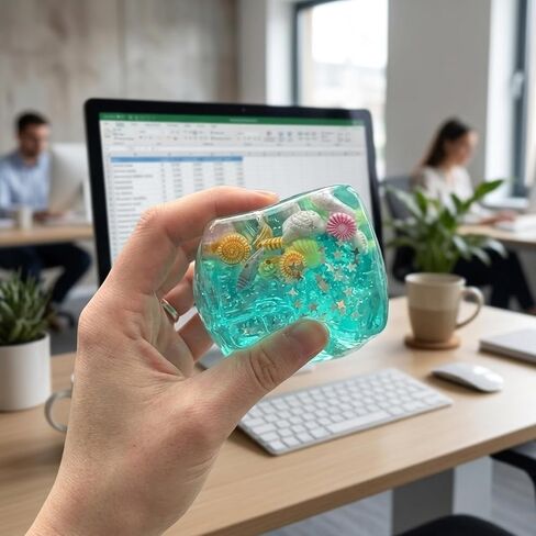 Seashell Squishies, Ice Cube Fidget, Sensory Stress Relief Tool for Focus and Anxiety, Office and Travel Sensory Tool, A Reliable Choice for Friends' Gifts in Saudi Arabia