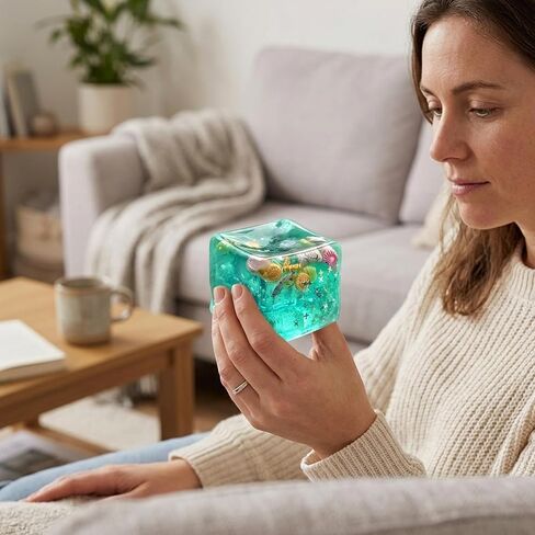 Seashell Squishies, Ice Cube Fidget, Sensory Stress Relief Tool for Focus and Anxiety, Office and Travel Sensory Tool, A Reliable Choice for Friends' Gifts in Saudi Arabia