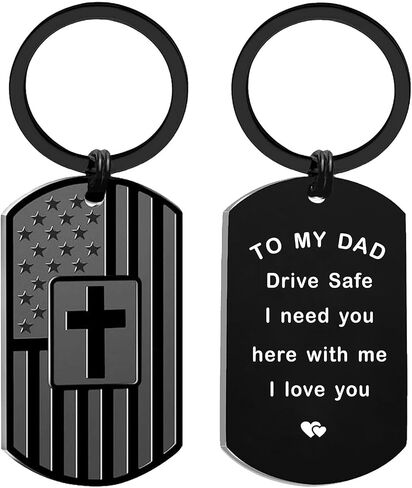 Father's Day for Dad Gifts, Keychain for Dad Birthday Christmas Valentines Day Gifts from Daughter in Saudi Arabia