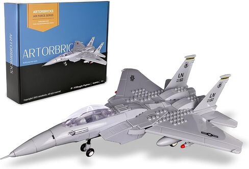 ArtorBricks Air Force Series F-15 Eagle Fighter Military Building Block Set and Gift for Adults, Compatible (223Pieces) in Saudi Arabia