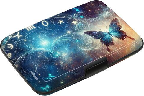Credit Card Holder, Slim Aluminum RFID Blocking Wallet Debit Card Protector Organizer Metal Case, Black Composition Book in Saudi Arabia