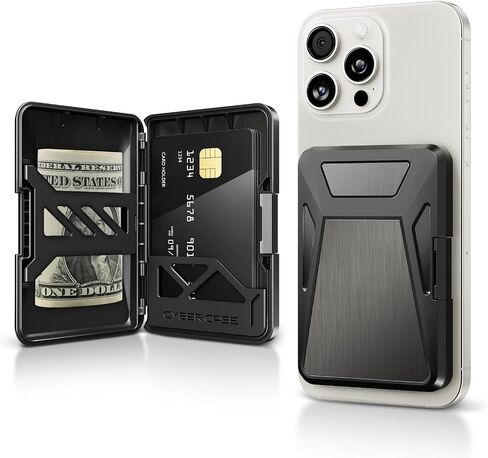 Magnetic Wallet with RFID Blocking, for MagSafe Wallet with Card Holder, Heavy Duty Magnetic Phone Wallet | Splash-proof | Scratch-resistant, Compatible with iPhone 17/16/15/14/13 Pro Max in Saudi Arabia