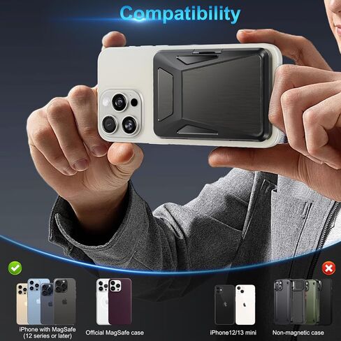 Magnetic Wallet with RFID Blocking, for MagSafe Wallet with Card Holder, Heavy Duty Magnetic Phone Wallet | Splash-proof | Scratch-resistant, Compatible with iPhone 17/16/15/14/13 Pro Max in Saudi Arabia