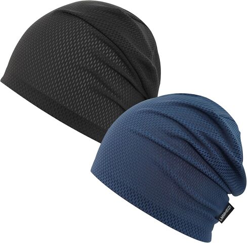 2 Pack Summer Beanies for Men & Women - Lightweight Breathable Skull Cap for Running, Hiking, Daily Wear in Saudi Arabia