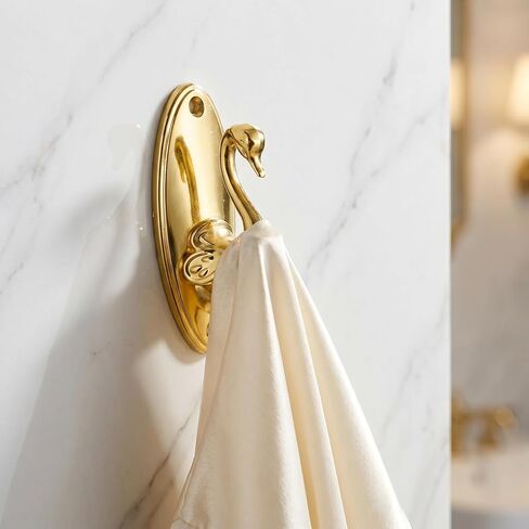 Curtain Tiebacks – Pair of Vintage Swan Style Gold Curtain Holdbacks, Swan Decor Drapery Tieback Hooks, Brass Curtain Holdbacks, Vintage Curtain Tiebacks Hooks for Window Treatment in Saudi Arabia