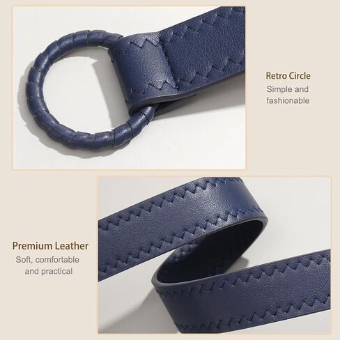 Knotted Waist Belt for Women PU Leather Thin Strap Belt for Dresses in Saudi Arabia