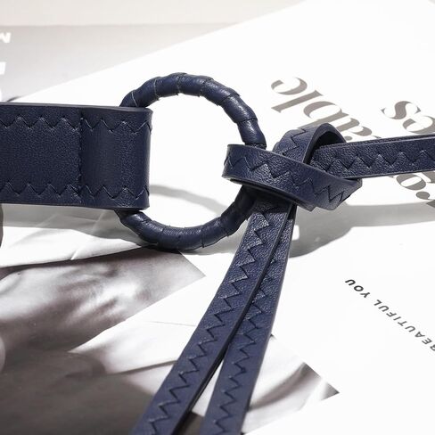 Knotted Waist Belt for Women PU Leather Thin Strap Belt for Dresses in Saudi Arabia