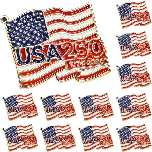 250th Anniversary lapel Pins, America Flag Pins Bulk, Patriot Accessories 250 Years Of Freedom 1776-2026 for Patriot's Day Independence Day in Saudi Arabia