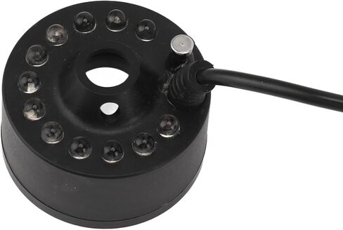 Mist Maker with 12 LED Beads, Ultrasound Water Fountain Fogger, Colorful DC 5V Fog Atomizer for Pond, Halloween Party, Indoor Outdoor Decor in Saudi Arabia