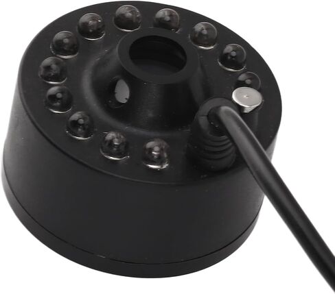 Mist Maker with 12 LED Beads, Ultrasound Water Fountain Fogger, Colorful DC 5V Fog Atomizer for Pond, Halloween Party, Indoor Outdoor Decor in Saudi Arabia