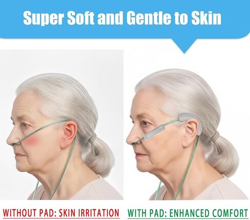 6Pcs Nasal Cannula Ear Cushions,Soft Oxygen Tubing Protectors,Comfort Ear Pads,for Prevent Cheek Indentation Discomfort and Oxygen Users to Help Relieve Ear Pain(Grey) in Saudi Arabia