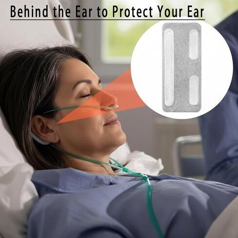 6Pcs Nasal Cannula Ear Cushions,Soft Oxygen Tubing Protectors,Comfort Ear Pads,for Prevent Cheek Indentation Discomfort and Oxygen Users to Help Relieve Ear Pain(Grey) in Saudi Arabia