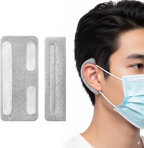 6Pcs Nasal Cannula Ear Cushions,Soft Oxygen Tubing Protectors,Comfort Ear Pads,for Prevent Cheek Indentation Discomfort and Oxygen Users to Help Relieve Ear Pain(Grey) in Saudi Arabia