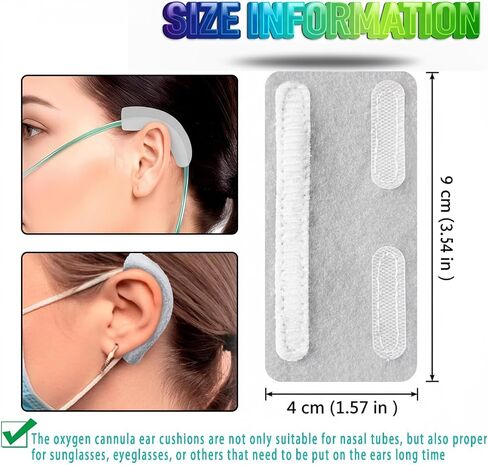 6Pcs Nasal Cannula Ear Cushions,Soft Oxygen Tubing Protectors,Comfort Ear Pads,for Prevent Cheek Indentation Discomfort and Oxygen Users to Help Relieve Ear Pain(Grey) in Saudi Arabia