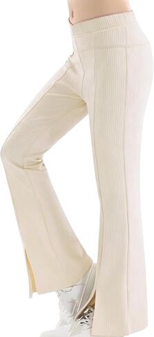 Girl's Flare Leggings High Waisted Yoga Pants Bootcut Dance Casual Pant Activewear Kids Bell Bottoms for School Play in Kuwait