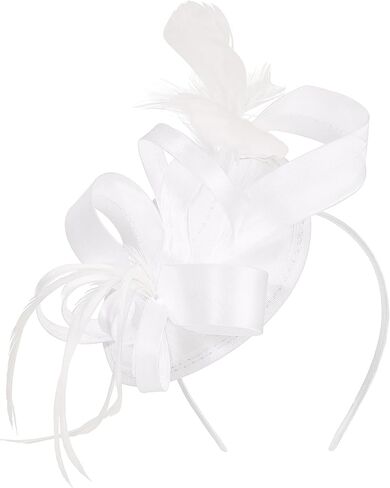 Century Star Kentucky Fascinator-Derby Hats for Women 2026 - Feather & Ribbon Hair Clip Headband Tea Party Wedding Church Hat in Kuwait