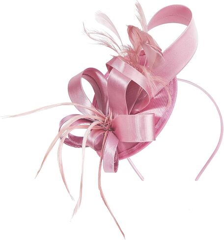 Century Star Kentucky Fascinator-Derby Hats for Women 2026 - Feather & Ribbon Hair Clip Headband Tea Party Wedding Church Hat in Kuwait