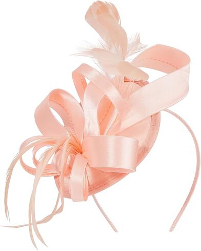 Century Star Kentucky Fascinator-Derby Hats for Women 2026 - Feather & Ribbon Hair Clip Headband Tea Party Wedding Church Hat in Kuwait