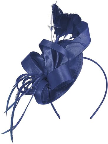 Century Star Kentucky Fascinator-Derby Hats for Women 2026 - Feather & Ribbon Hair Clip Headband Tea Party Wedding Church Hat in Kuwait