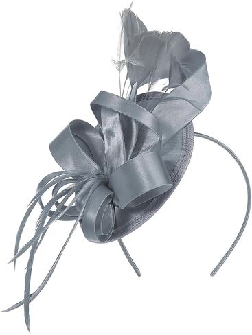 Century Star Kentucky Fascinator-Derby Hats for Women 2026 - Feather & Ribbon Hair Clip Headband Tea Party Wedding Church Hat in Kuwait