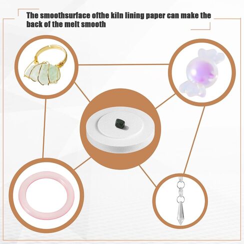 Tujoe Large Microwave Kiln with 50 Pcs Kiln Paper Professional Glass Jewelry DIY Tools Ceramic Kiln Pottery Kilns Kit for Home Use Glass Fusing Melting Jewelry Making Fuseworks Beginners in Kuwait