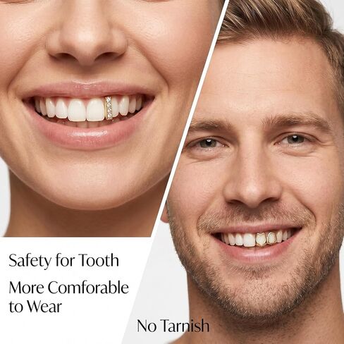 2 Pcs Rhinestone Gold Grills Heart Hollow Teeth Grills Golden Dental Caps for Men Women Hip Hop Rapper Outfits Costume Accessory Halloween Party Top Bottom Removable in Kuwait