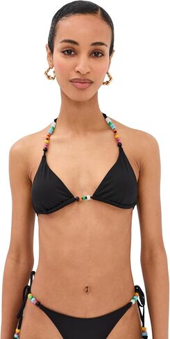 STAUD Women's Lido Triangle Bikini Top in Kuwait