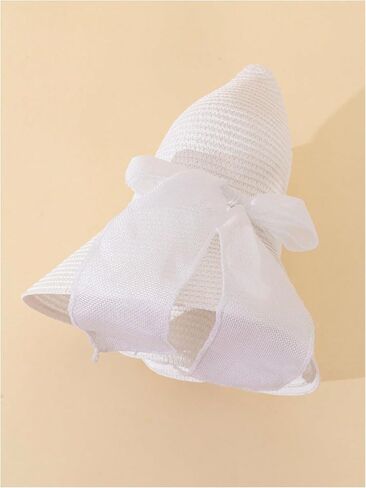 Floerns Women's Summer Bow Tie Straw Hats Wide Brim Foldable Sun Protection Floppy Beach Hat in Kuwait