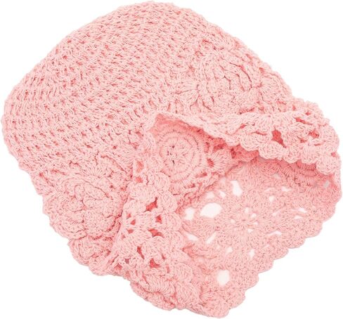 ZLYC Women Cotton Crochet Beanie Handmade Knit Flower Summer Slouchy Skull Hat in Kuwait