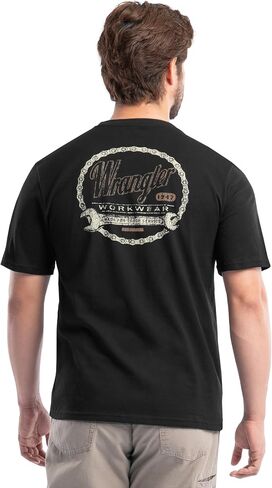 قميص Wrangler رجالي بأكمام قصيرة من القطن برسوم جرافيك in Kuwait