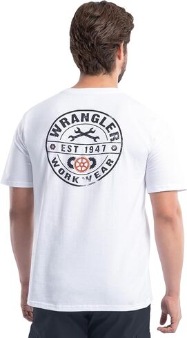 قميص Wrangler رجالي بأكمام قصيرة من القطن برسوم جرافيك in Kuwait